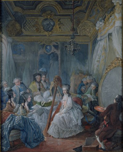 Marie Antoinette (1755-93) in Her Chamber at Versailles in 1777 by Jacques Fabien Gautier d